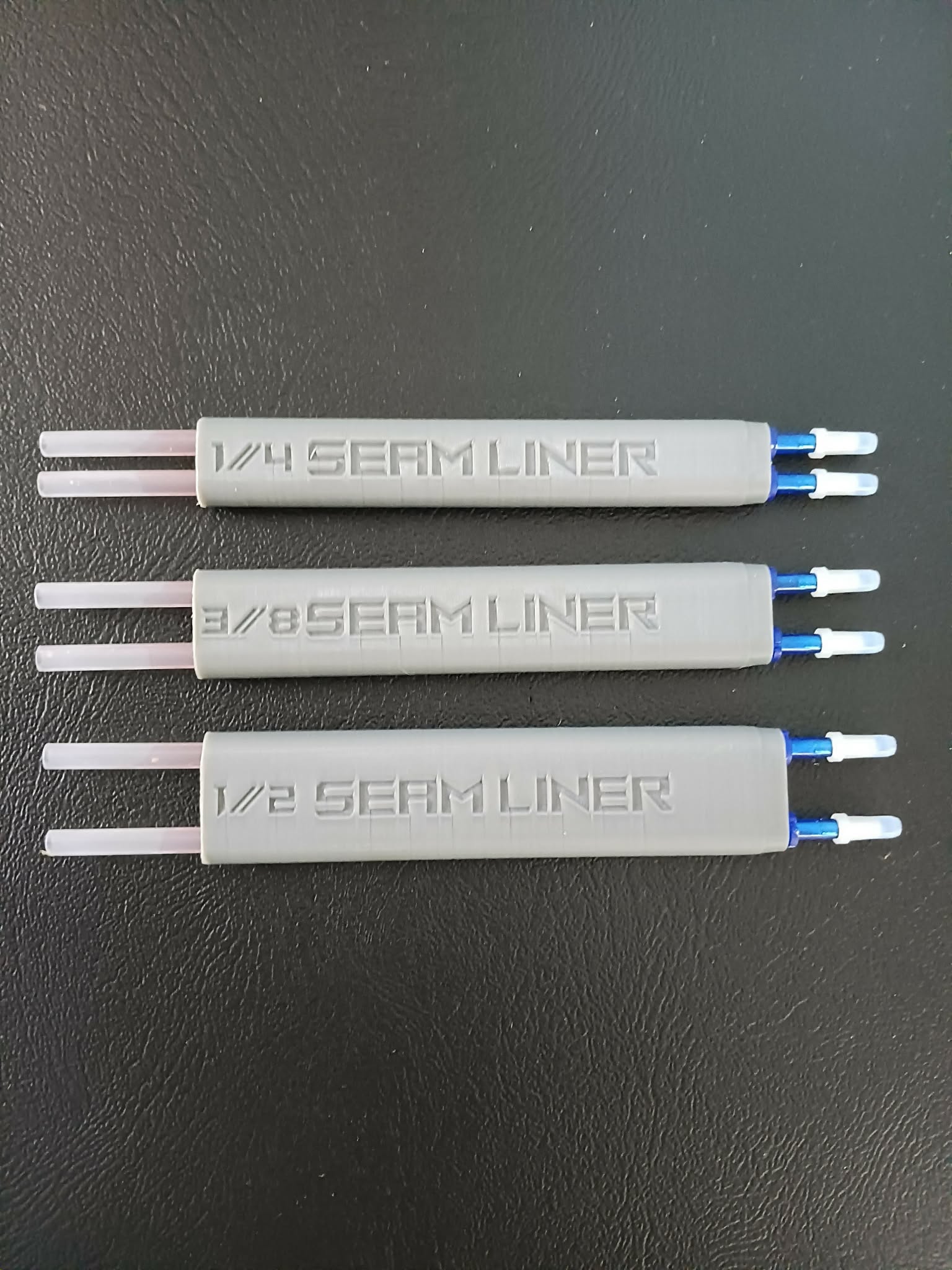 Seam Liner Allowance Pen Holder 3pc Set 1/4 3/8 1/2