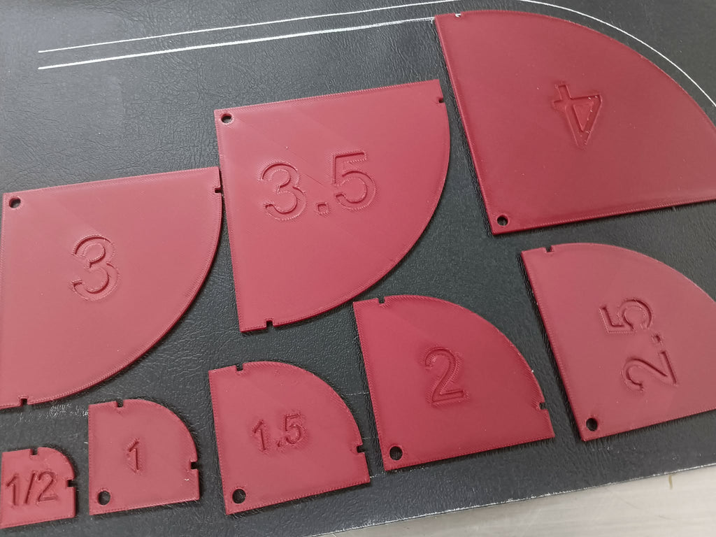 Precision Radius Gauge Set for Upholstery Pattern Design (0.5" – 4")